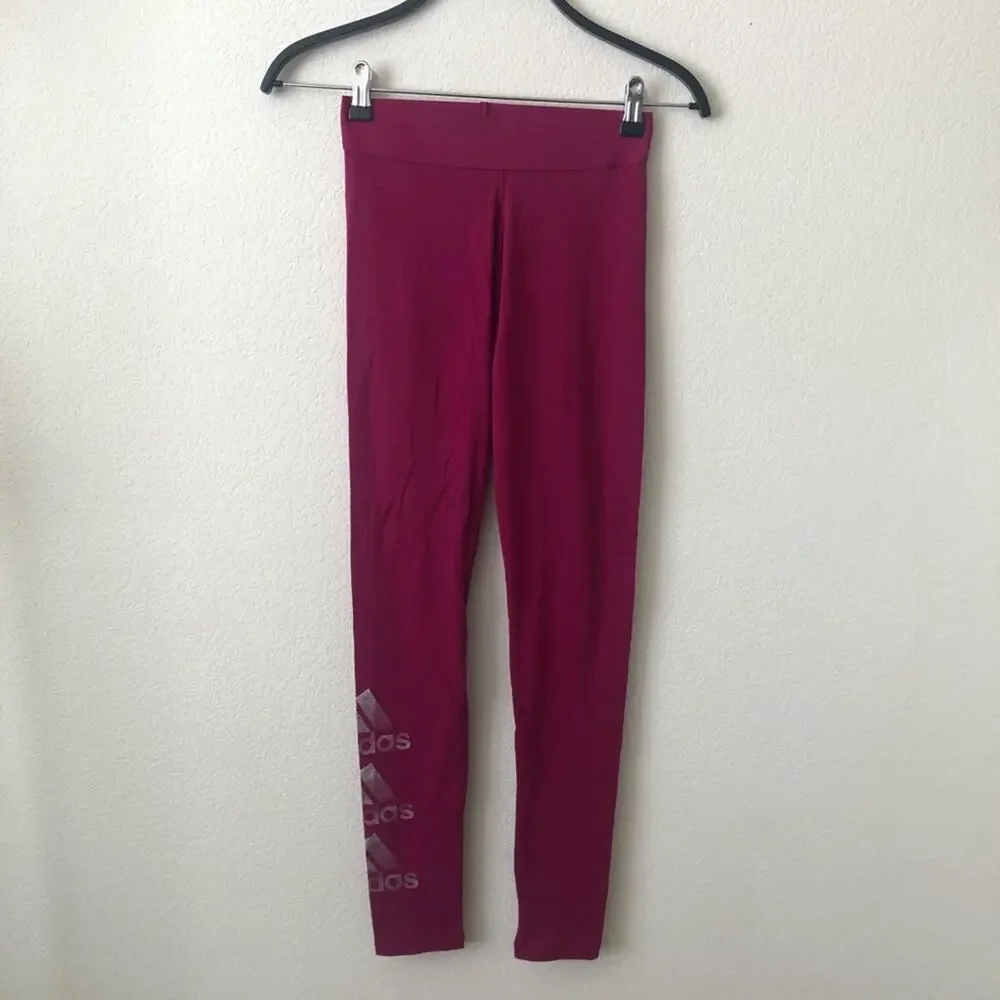Adidas Holiday Tights Power Berry Fuchsia legging cotton blend